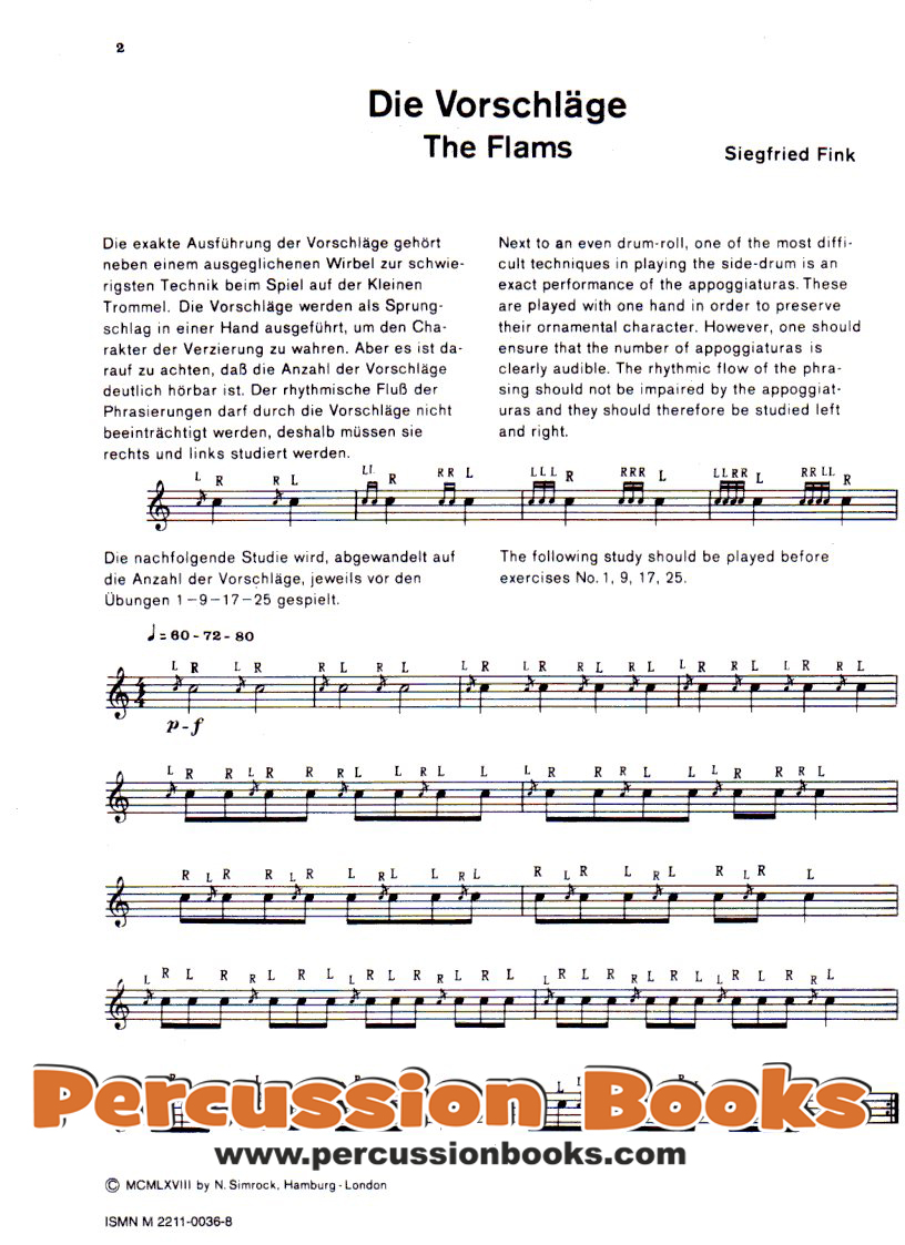 Studies for Snare Drum 4 Sample 1